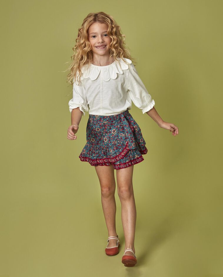 Saias com maxi folho azul