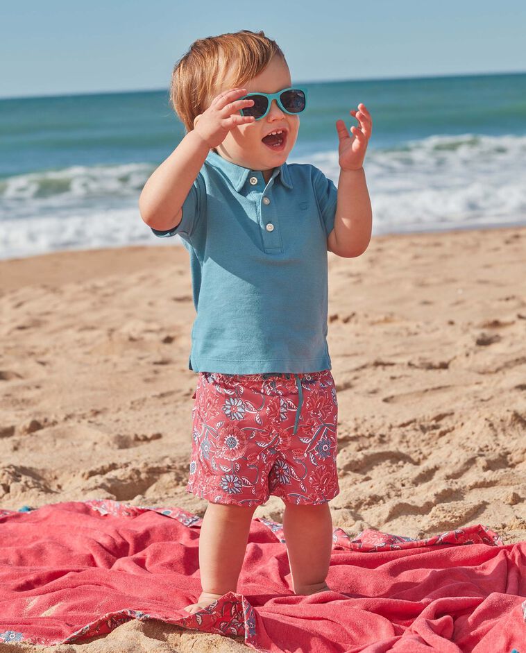 Maillot de bain imprim&eacute; fleurs rose