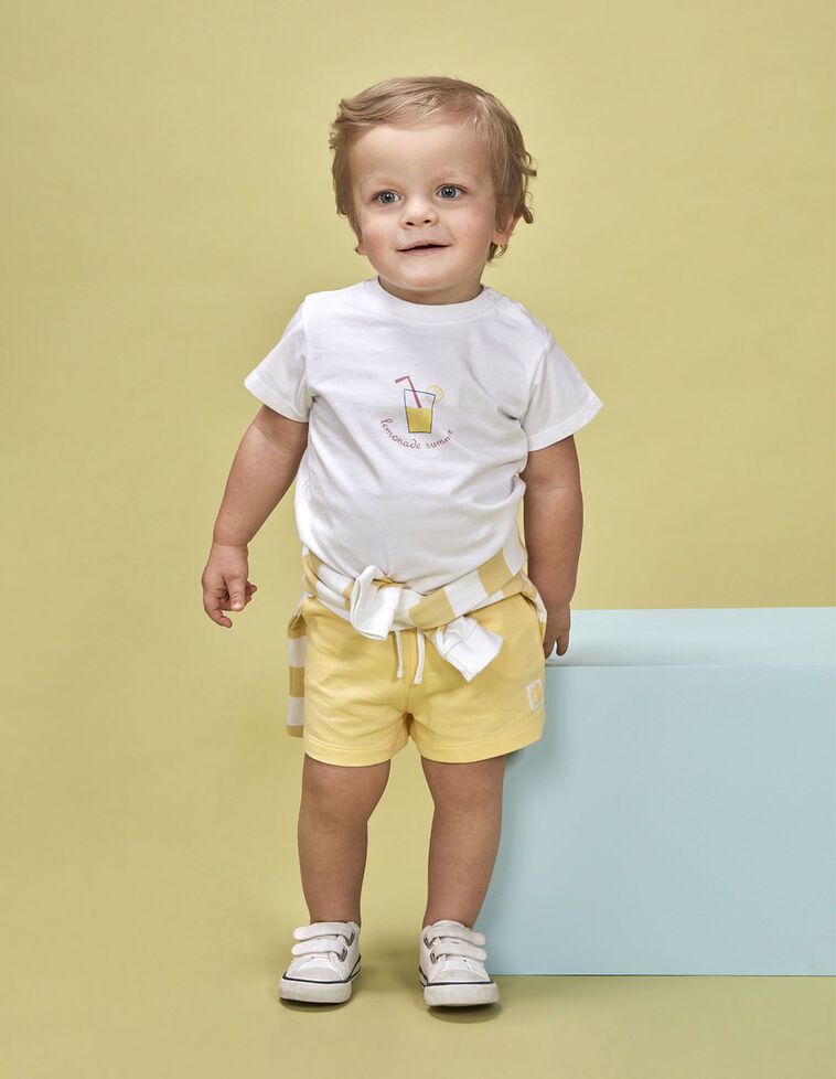 Bermuda peluche jaune