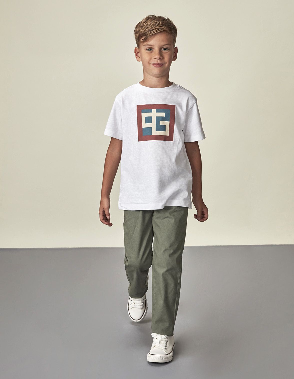 Pantalon sales kaki garcon