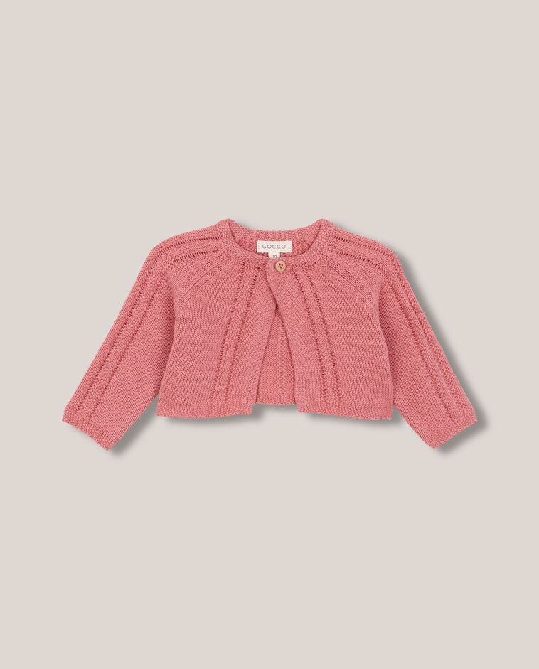 Cardigan en maille corail