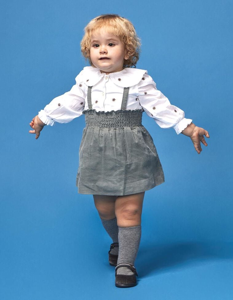 Jupe à taille élastique vert foncé