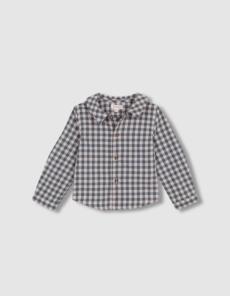 Chemise à carreaux vichy grise