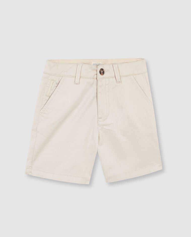 Pantaloni chino corti pietra