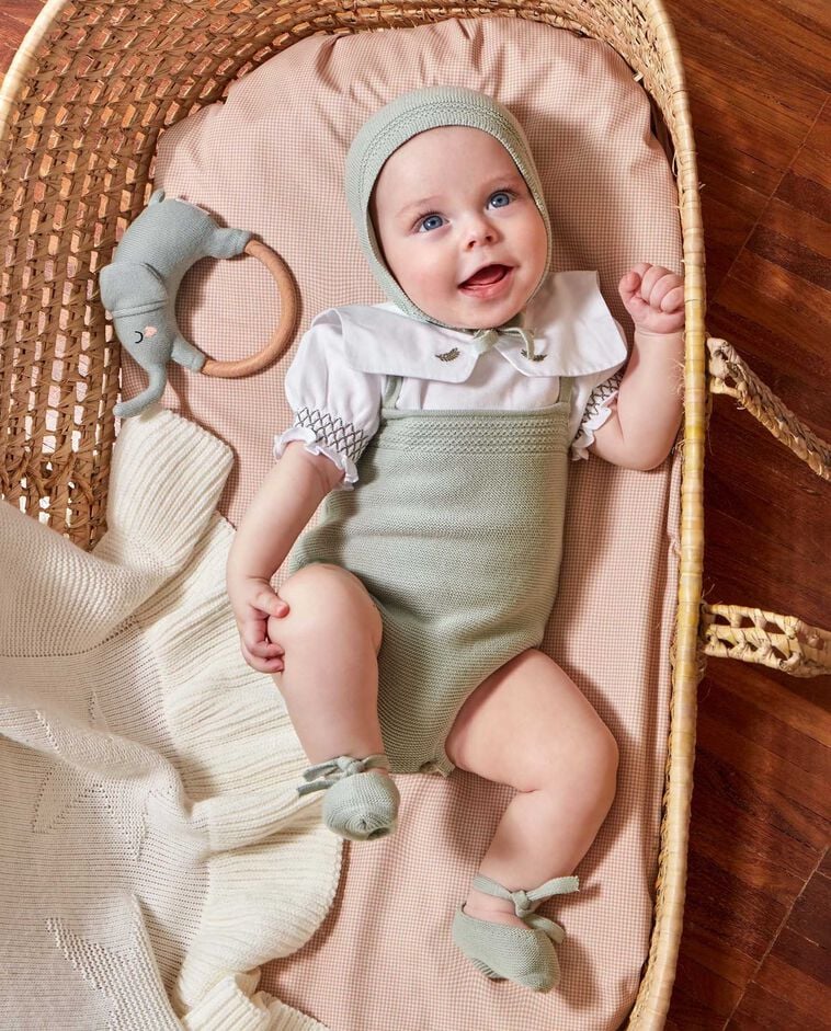 Babygrow com oitos verde