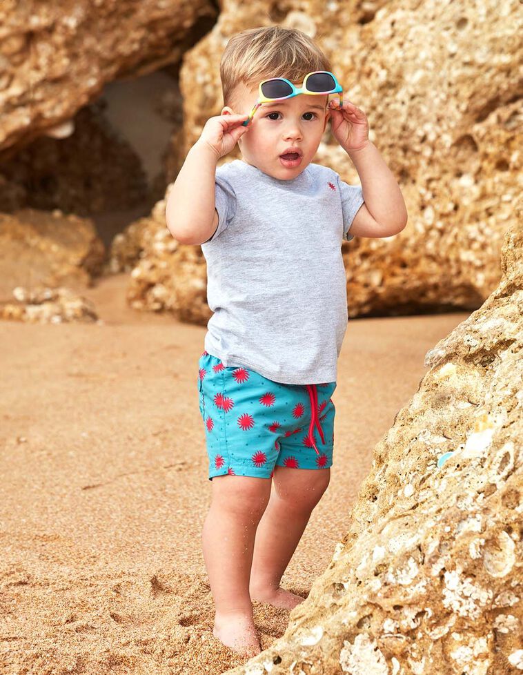 Maillot de bain imprimé soleil bleu clair