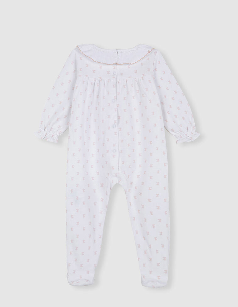 Pyjama à col imprimé petits lapins