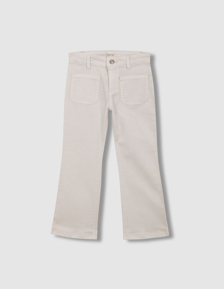 Pantalon blanc long avec poches