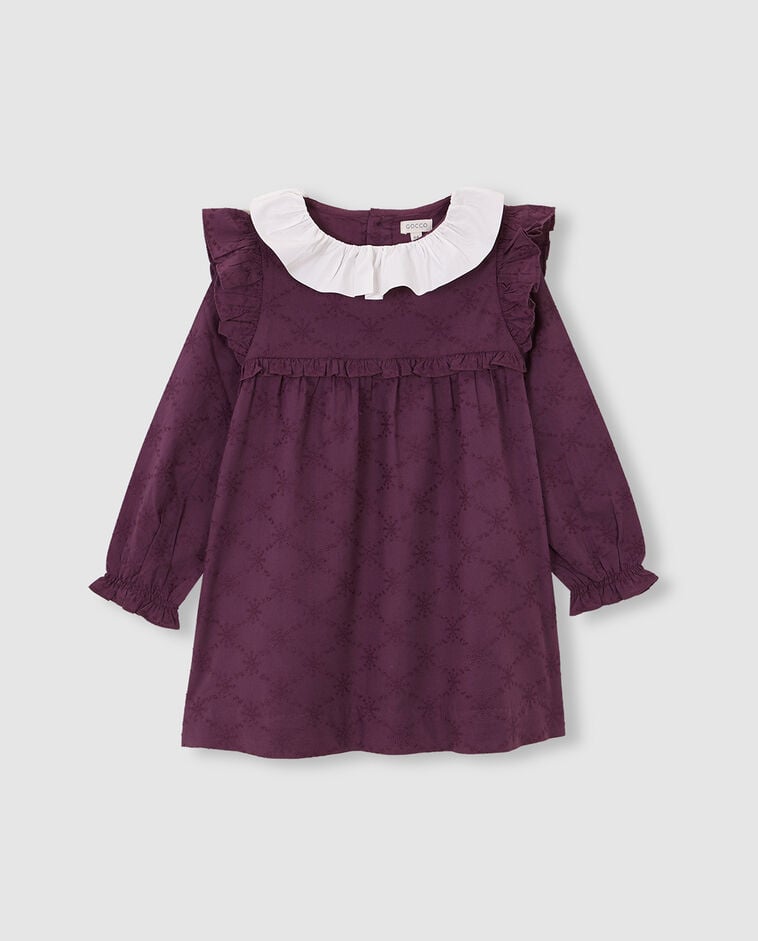 Vestido roxo openwork menina