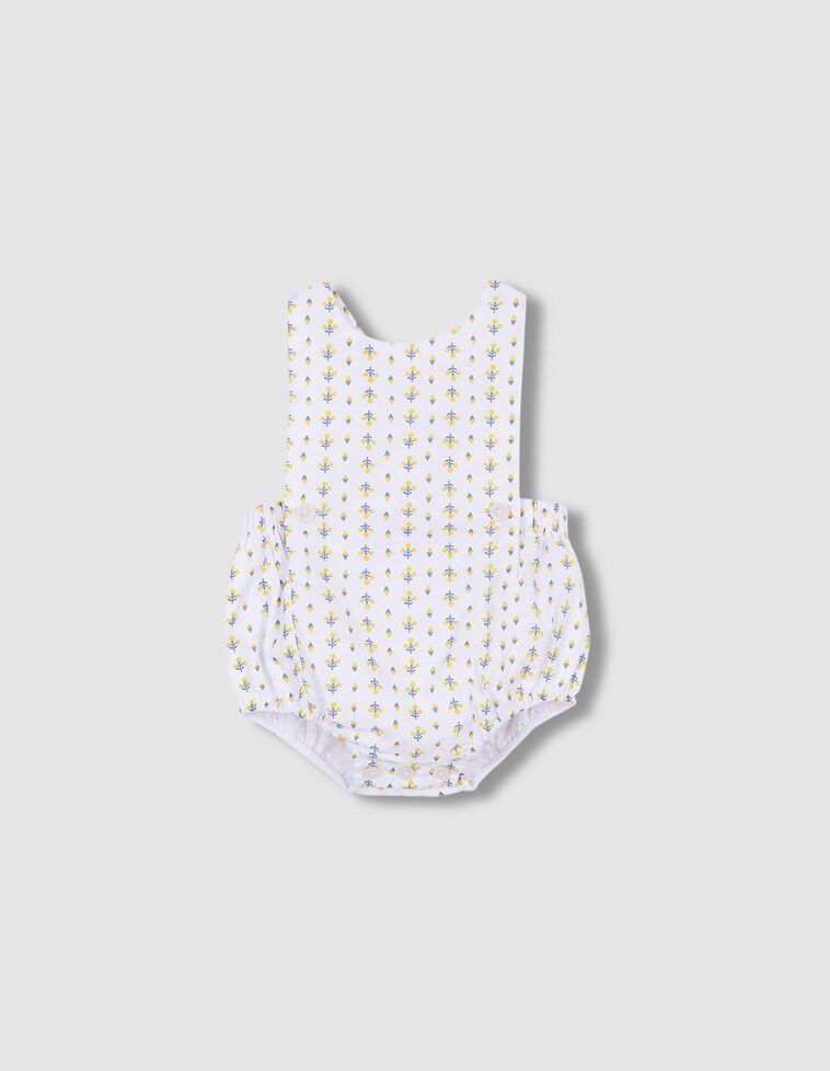 Babygrow sem pernas com estampado de ikat  amarela