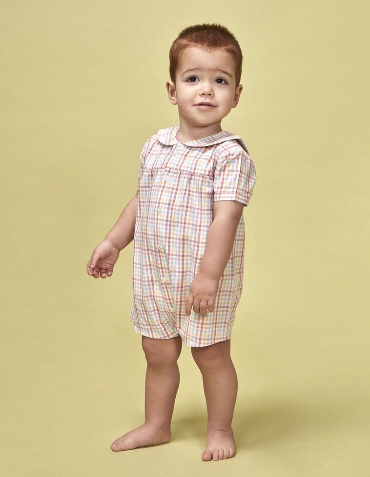 Pyjama à carreaux blanc