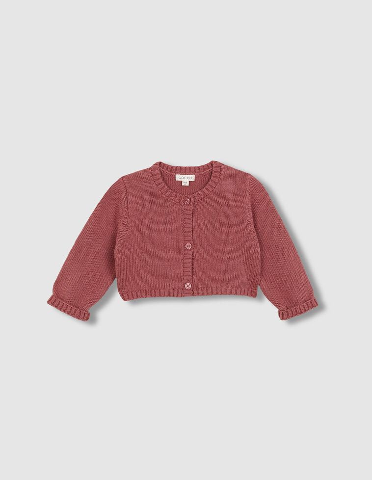 Veste basique courte rose