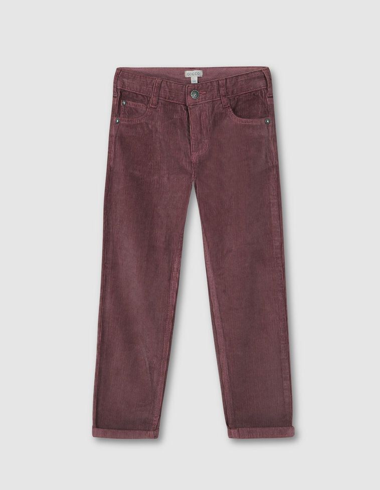 Pantaloni 5 Tasche Corduroy Melanzana