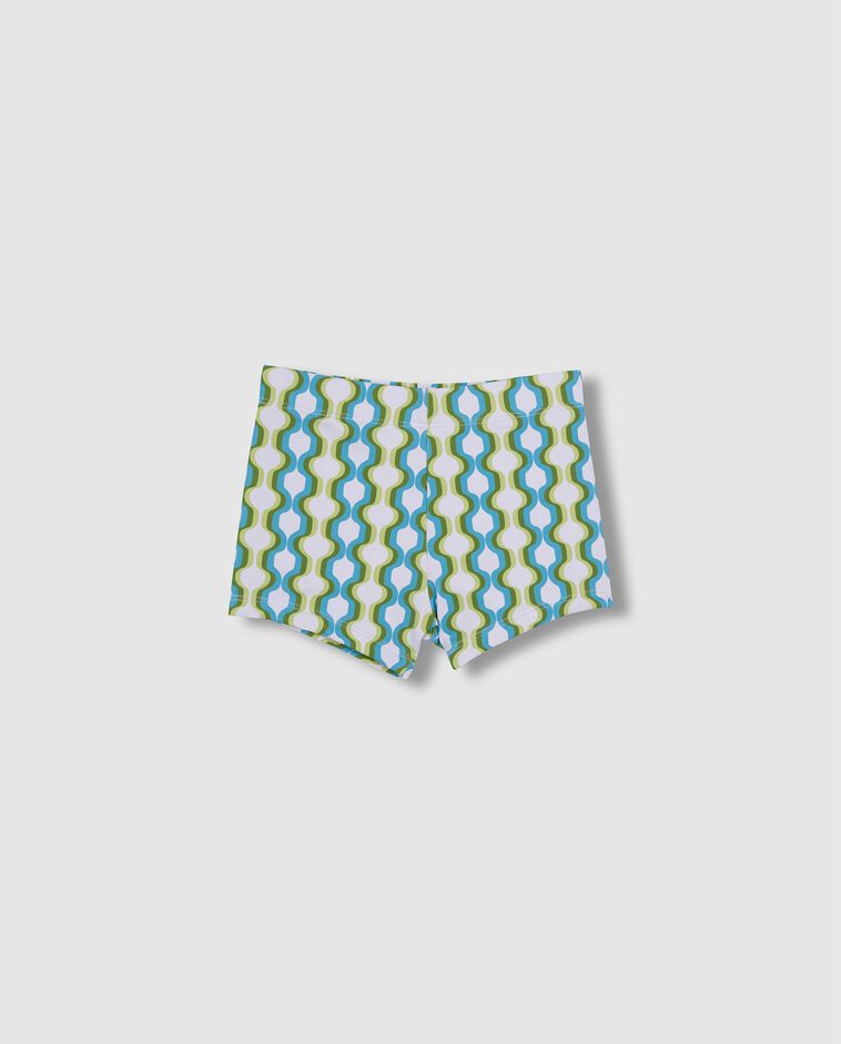 Maillot de bain imprim&eacute; g&eacute;om&eacute;trique blanc