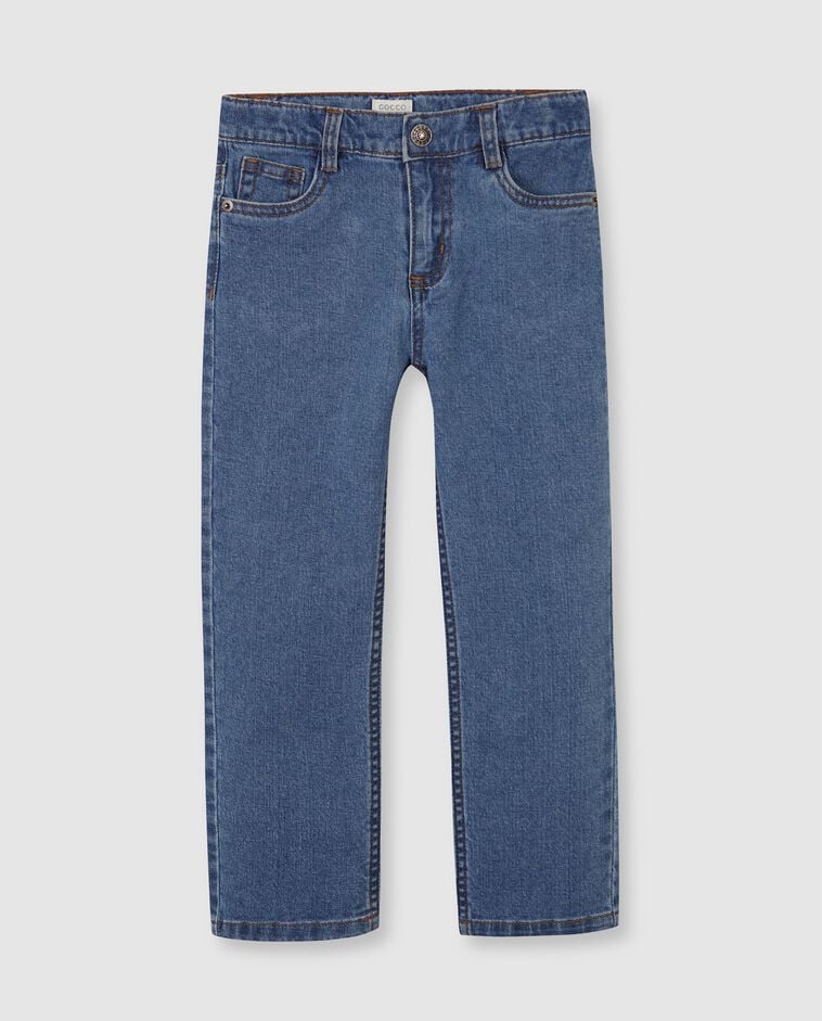 Pantalon cinq poches denim bleu clair gar&ccedil;on