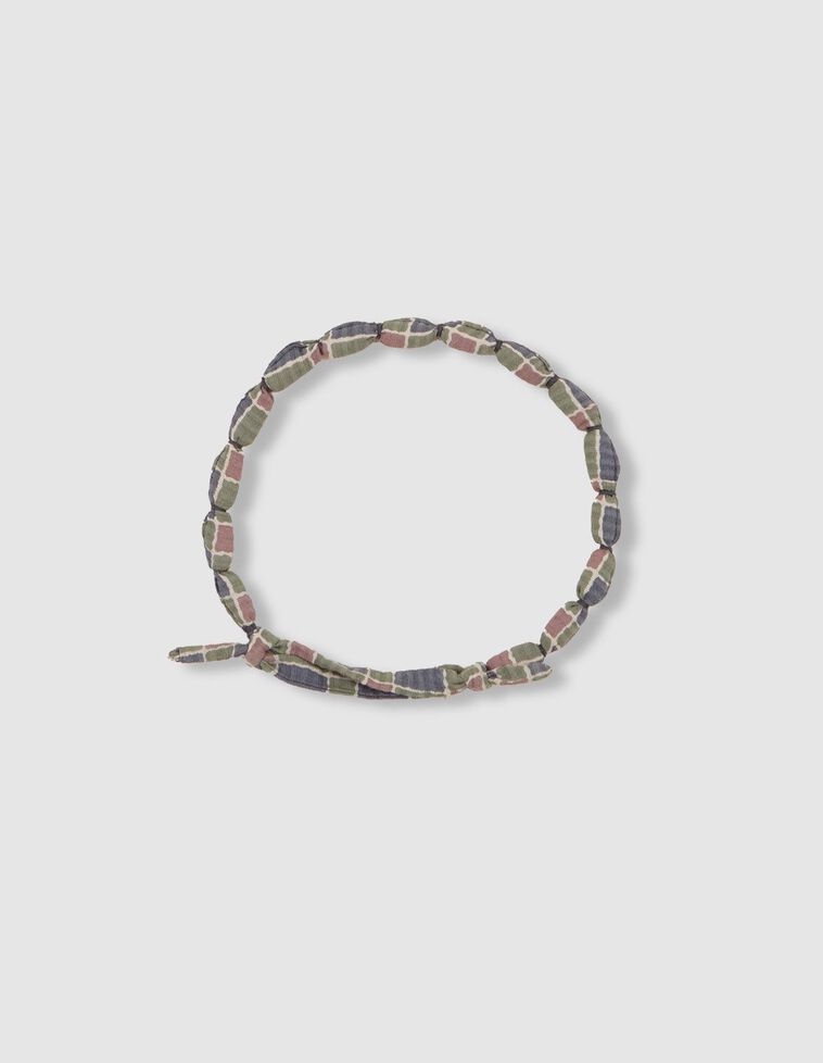 Collier matelassé bleu clair