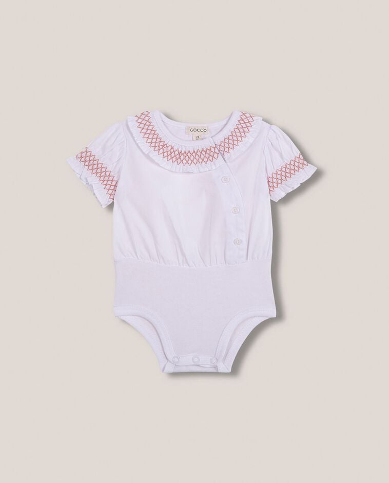 Body blanc brod&eacute;