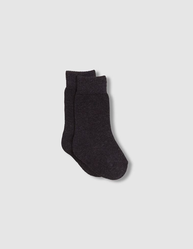 Chaussettes unies grises