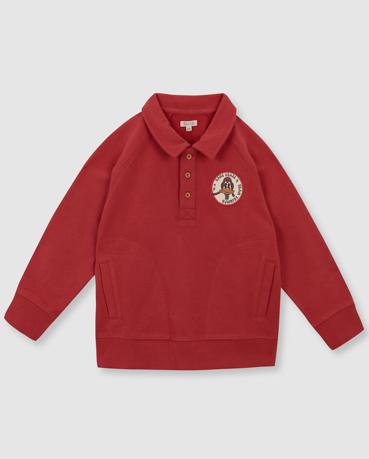 Sweat &agrave; motif Summer corail