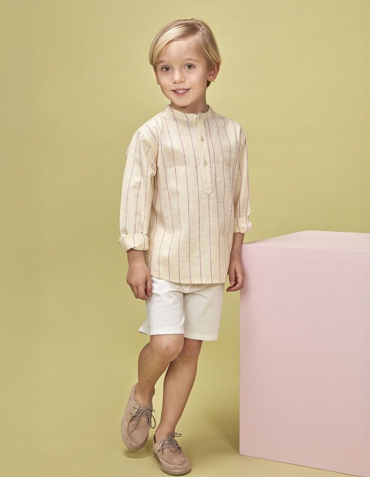 Chemise rayée blanche