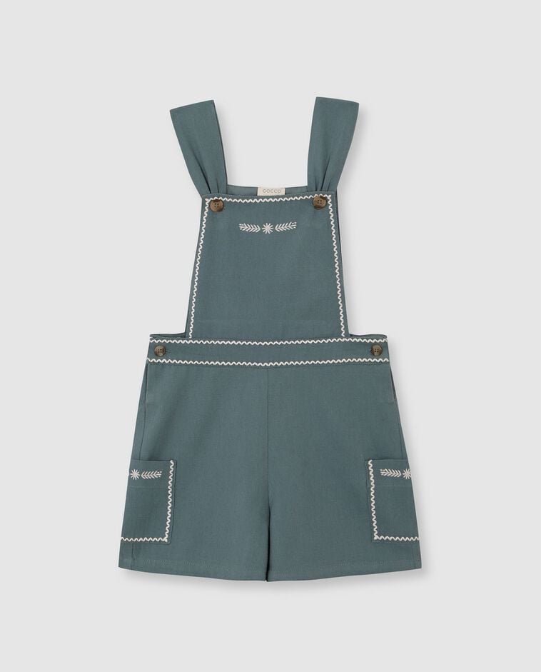 Macac&atilde;o verde com bordados verde