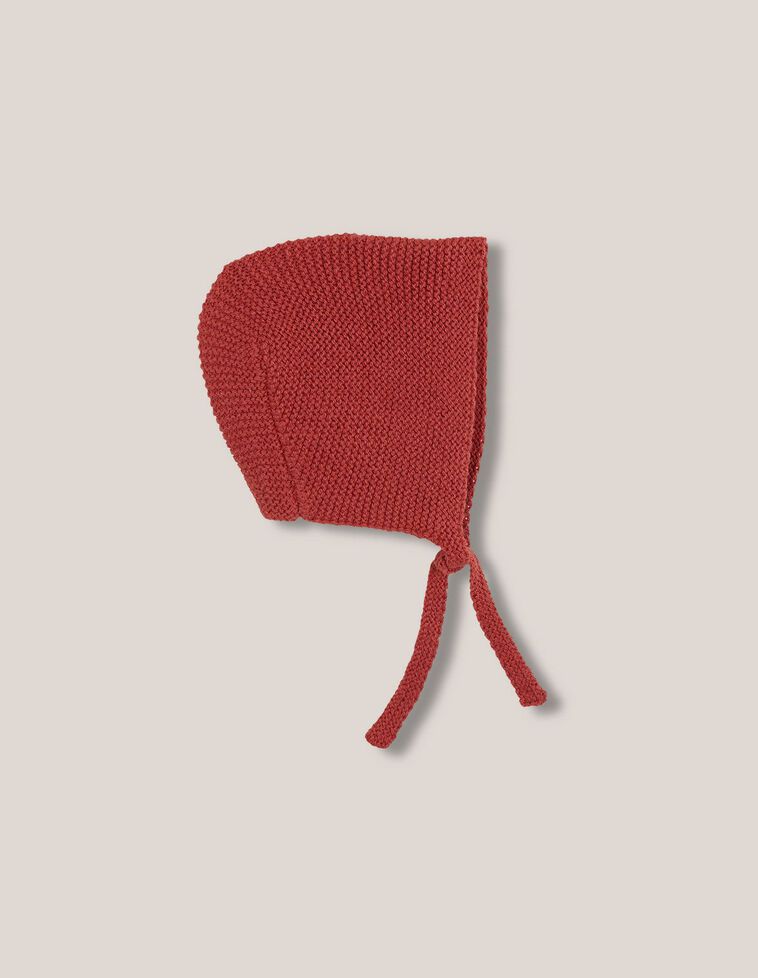 Capuche en maille bobo grenat Capuche en maille bobo grenat