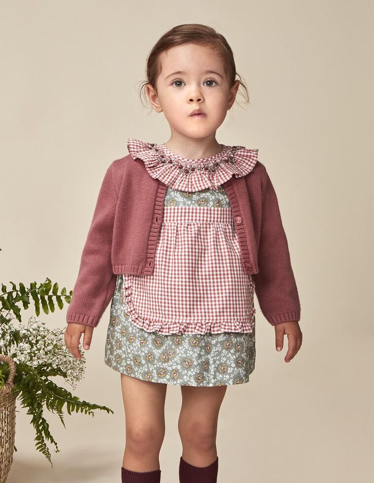 Veste basique courte rose