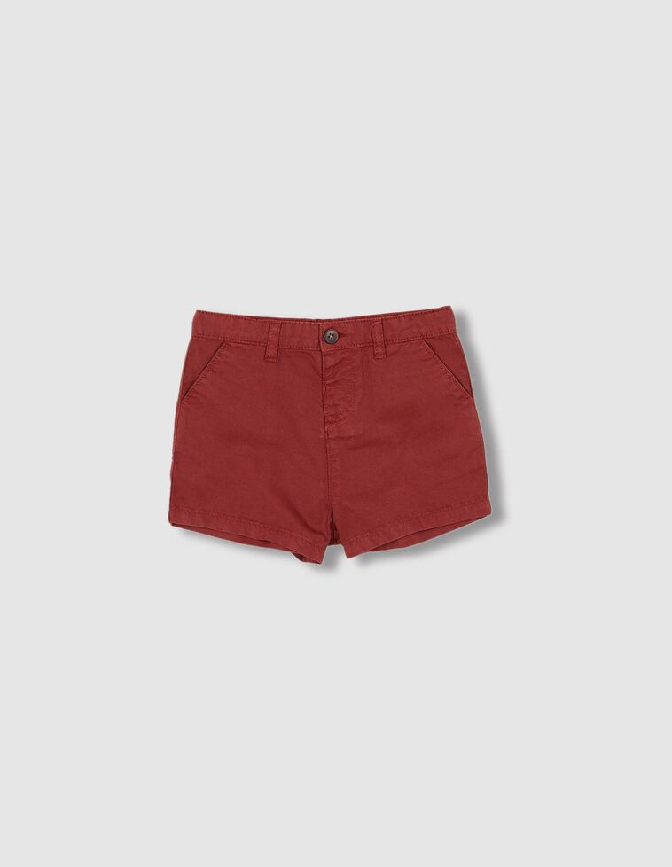 Bermuda chino color marsala
