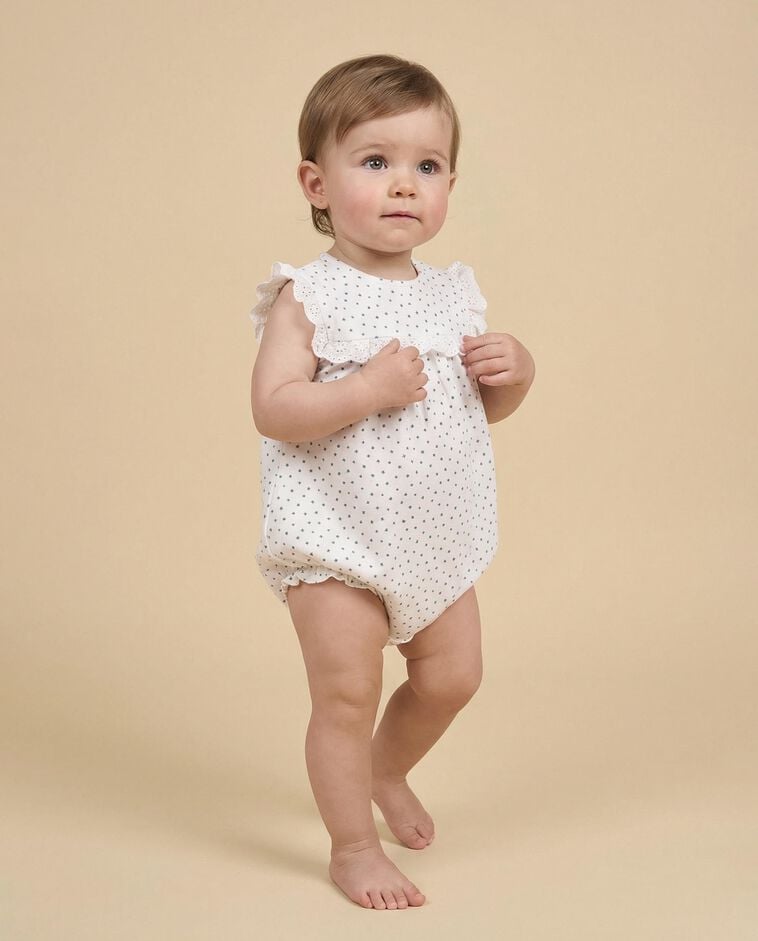 Pyjama imprim&eacute; &eacute;toiles blanc