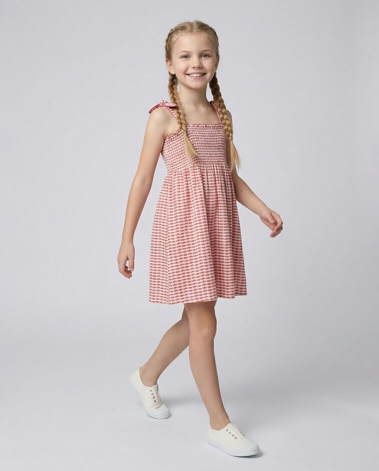 Robe &agrave; volants blanche