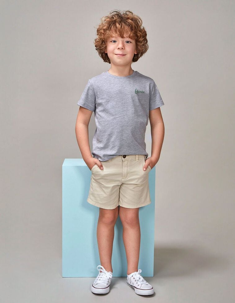 T-shirt avec imprimé gris