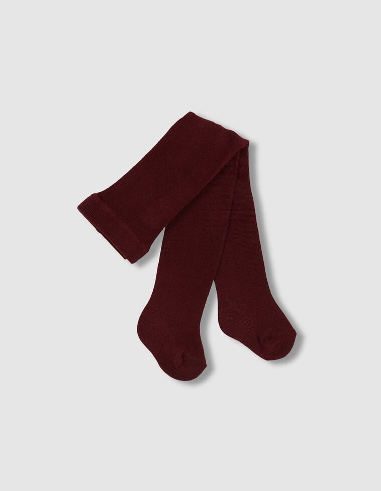 Collants basiques unis grenat