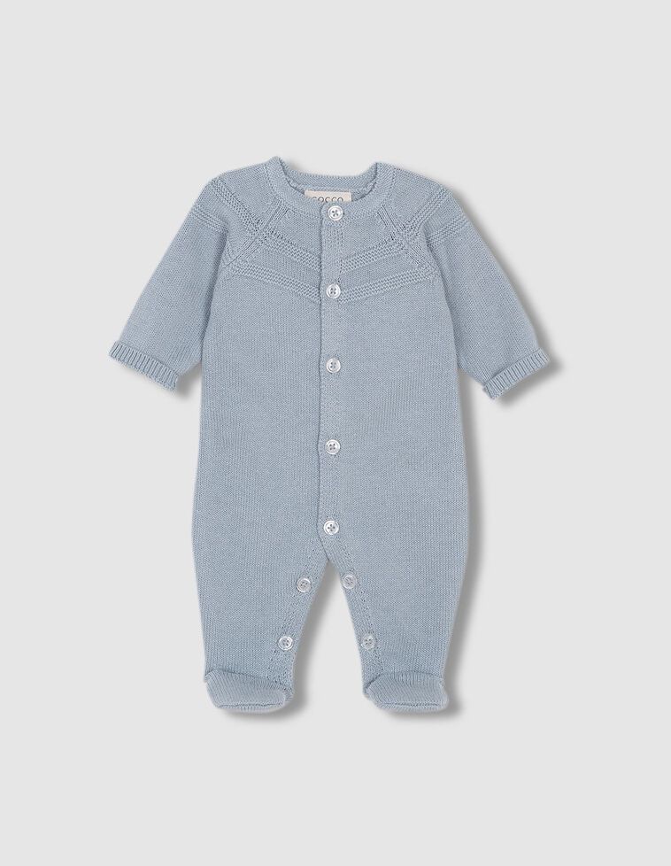 Tutina color blu a punto croce greco 