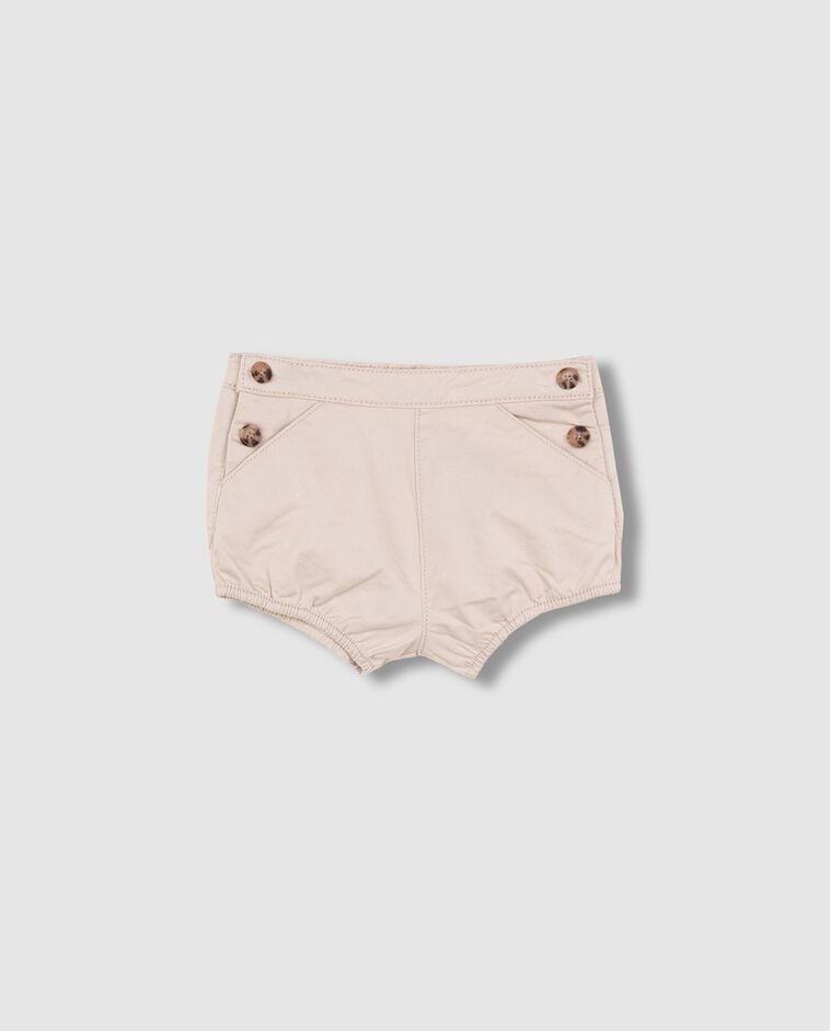 Culotte bouffante en serg&eacute; marron
