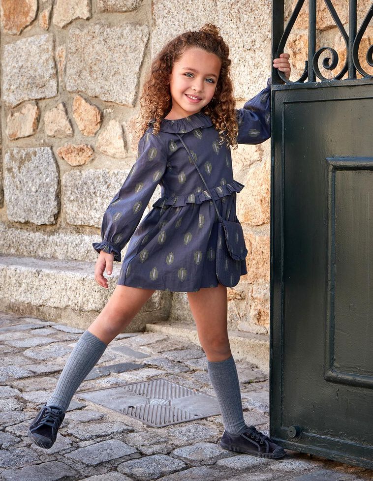 Robe ikat grise