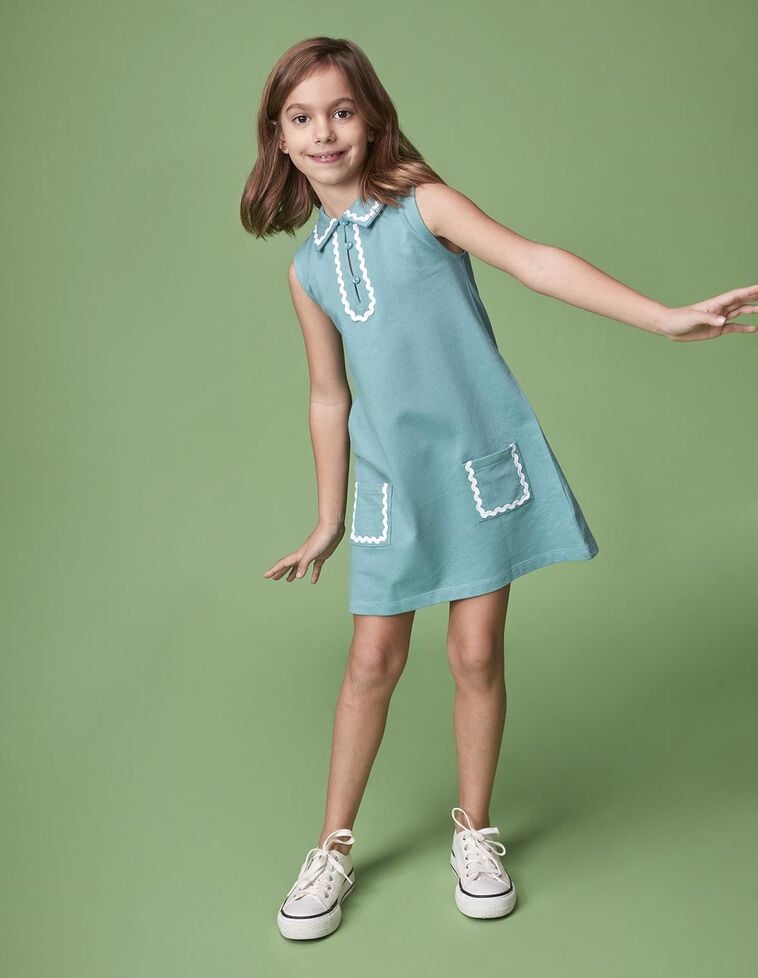 Robe en terry bleu clair