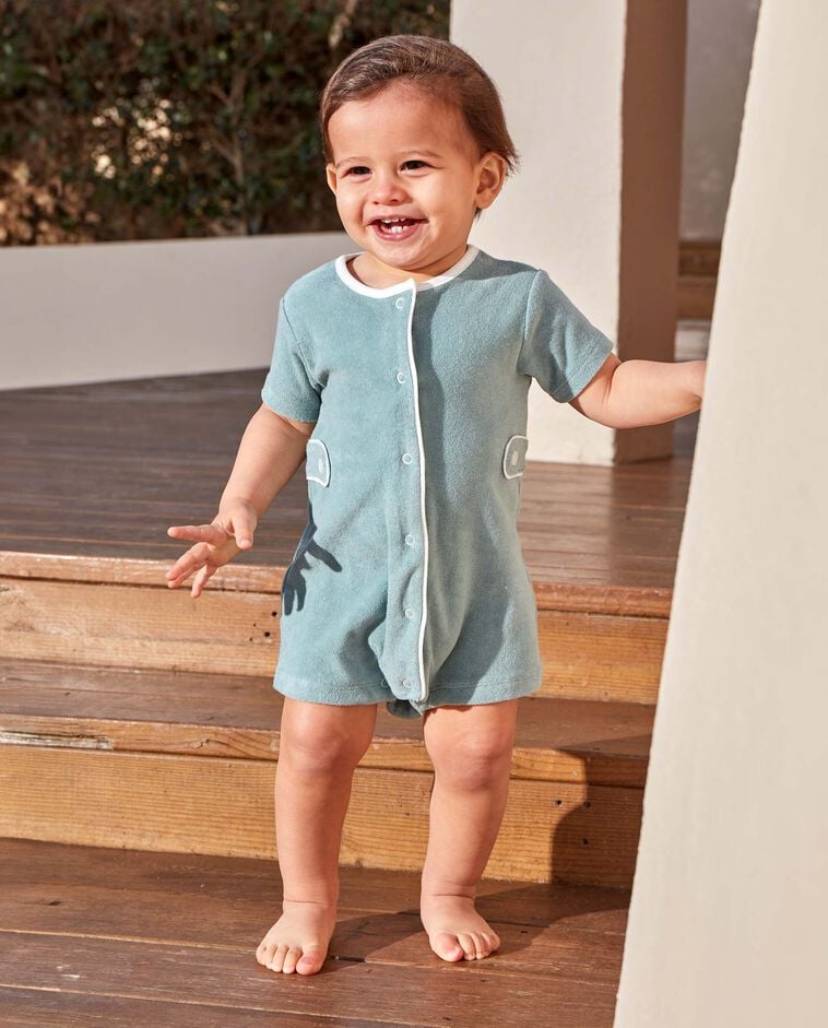 Tuta in terry verde acqua