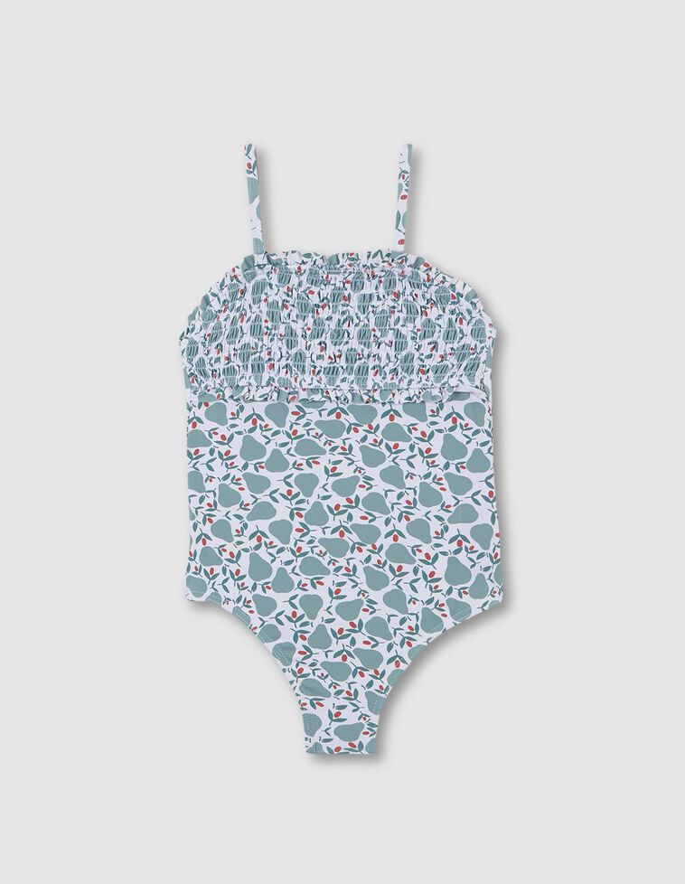 Fato de banho com estampado de peras  esverdeada
