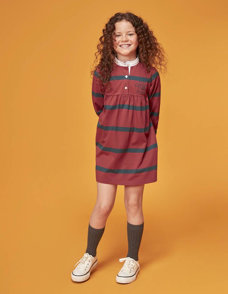 Robe polo imprimée rose