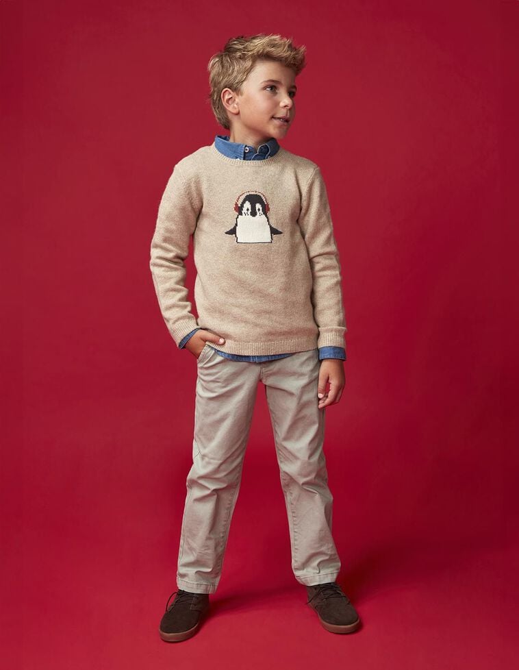 Pantalon chino gris