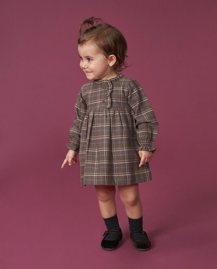 Vestido cinzento pr&iacute;ncipe de gales beb&eacute;