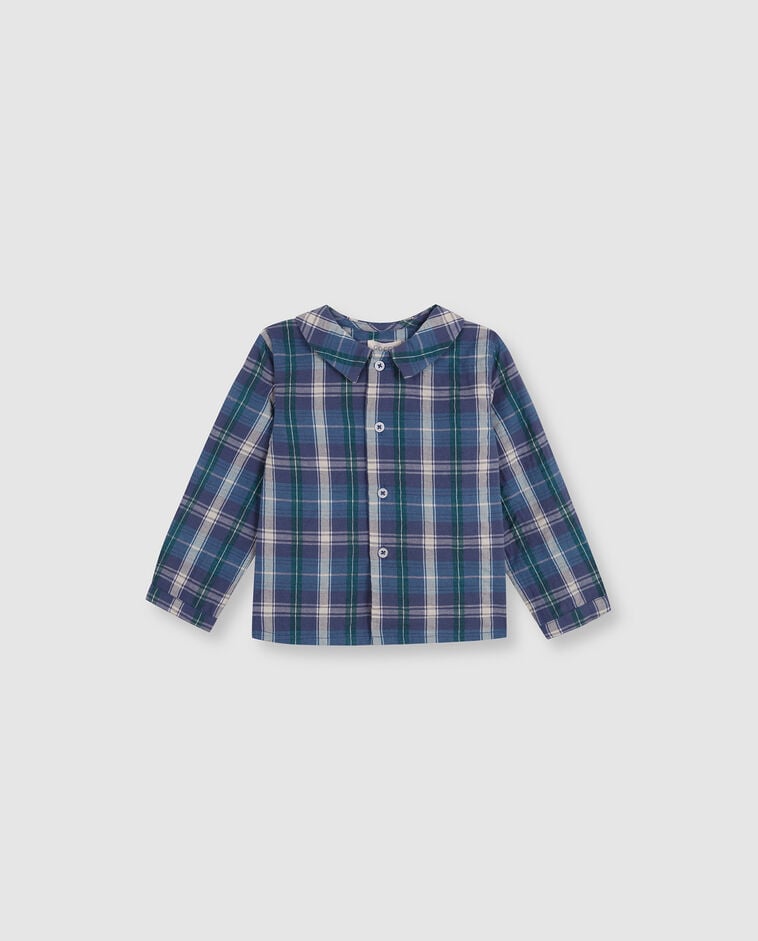 Camisa verde de xadrez beb&eacute;