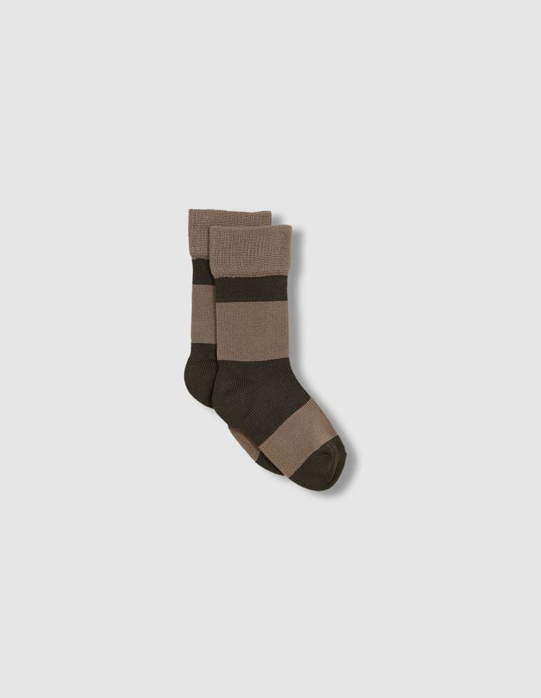 Chaussettes à rayures vertes
