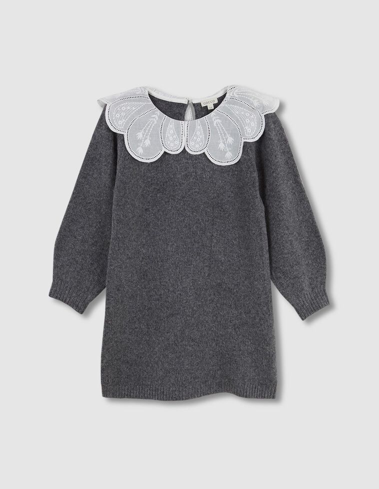 Vestito in maglia con colletto bobo