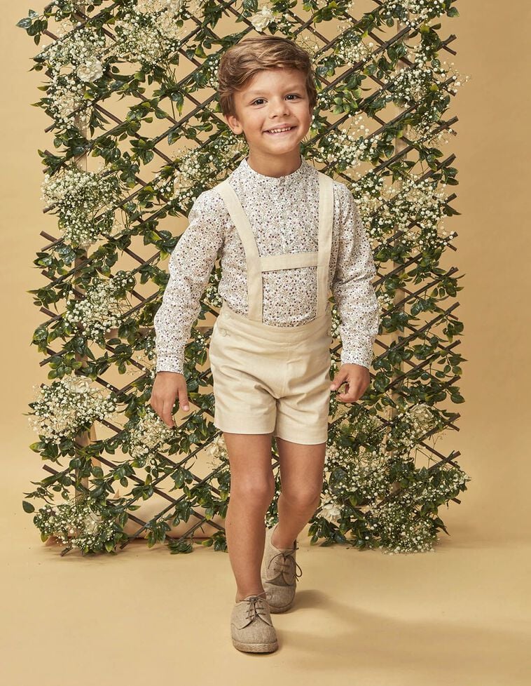 Chemise petites fleurs lilas