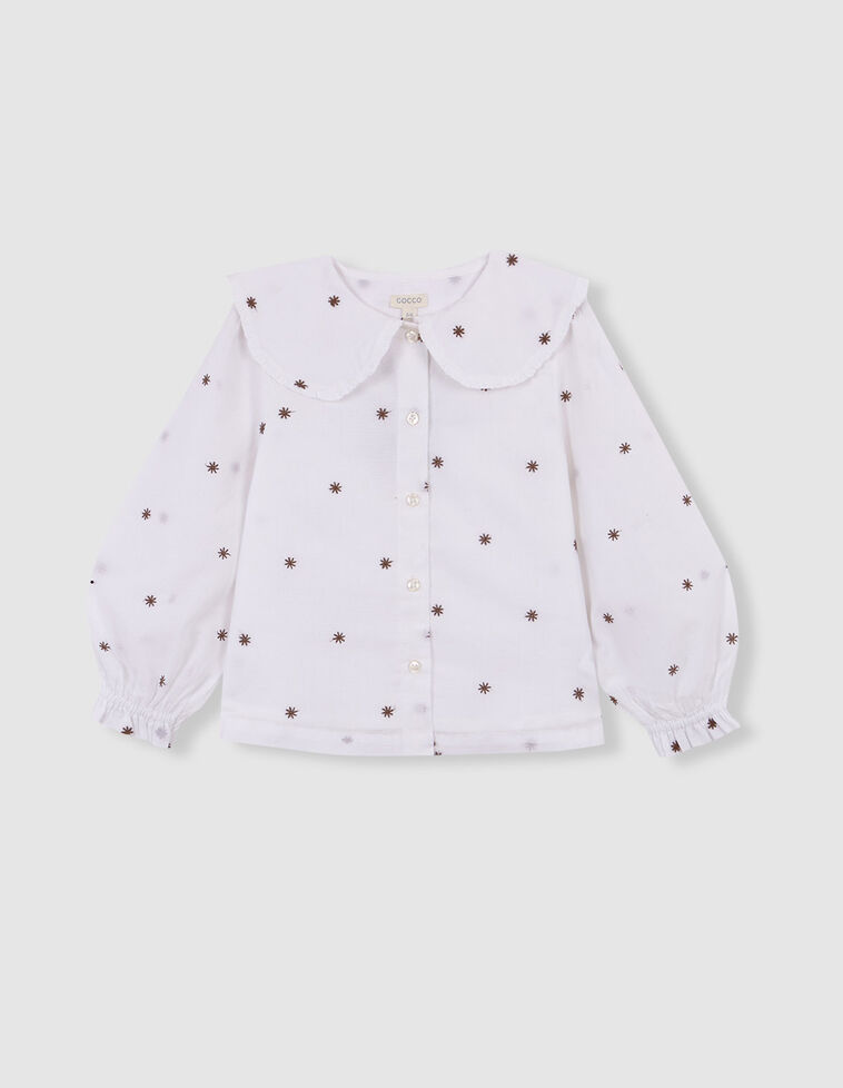 Blouse à fleurs blanche Blouse à fleurs blanche