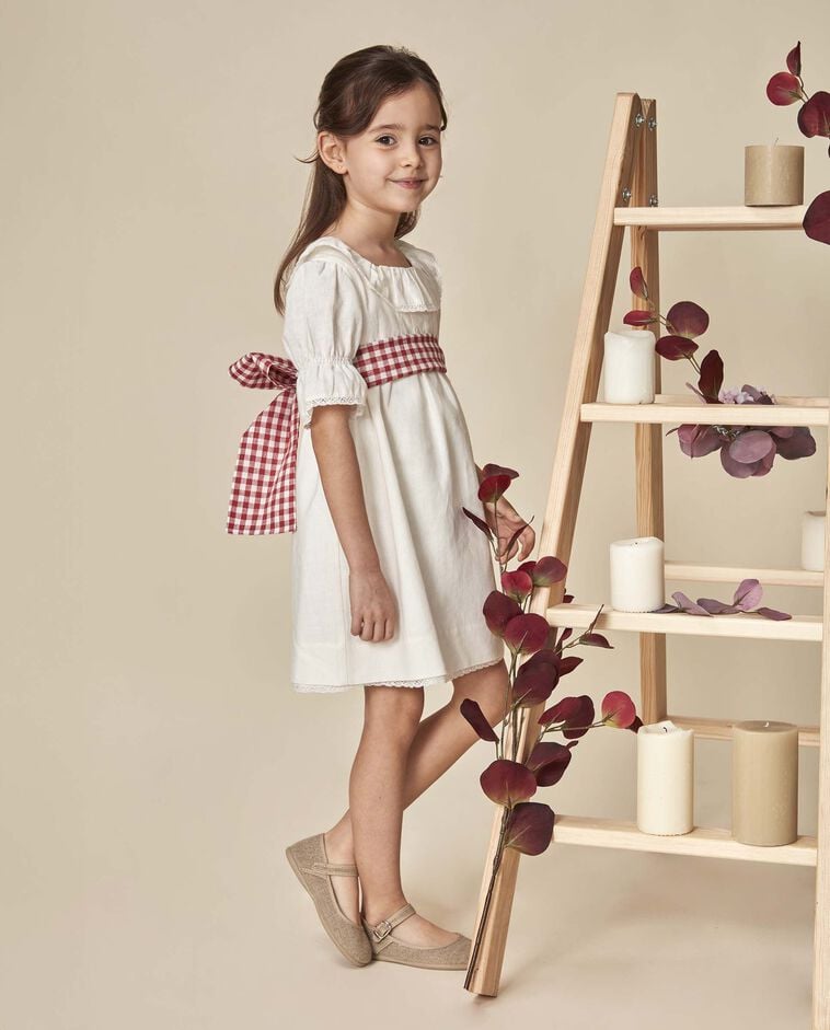 Faixa linho para vestidos branco/a