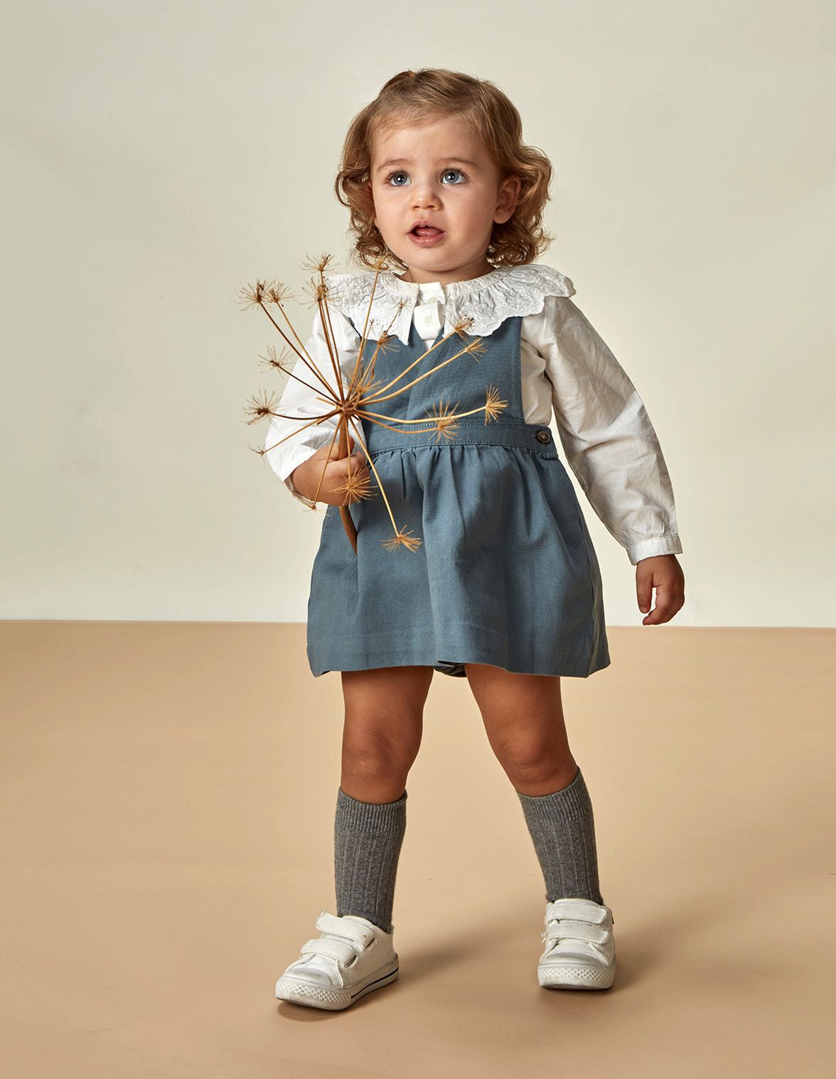 Robe chasuble crois e p trole clair B b Gocco