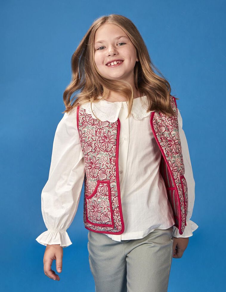 Gilet imbottito reversibile verde scuro