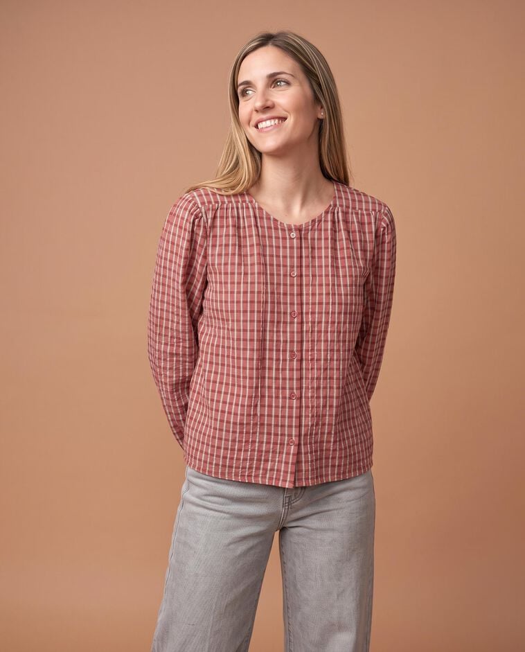 Blouse rose avec imprim&eacute; maman